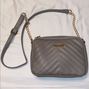 BCBG Grey Crossbody Bag with Gold detailing